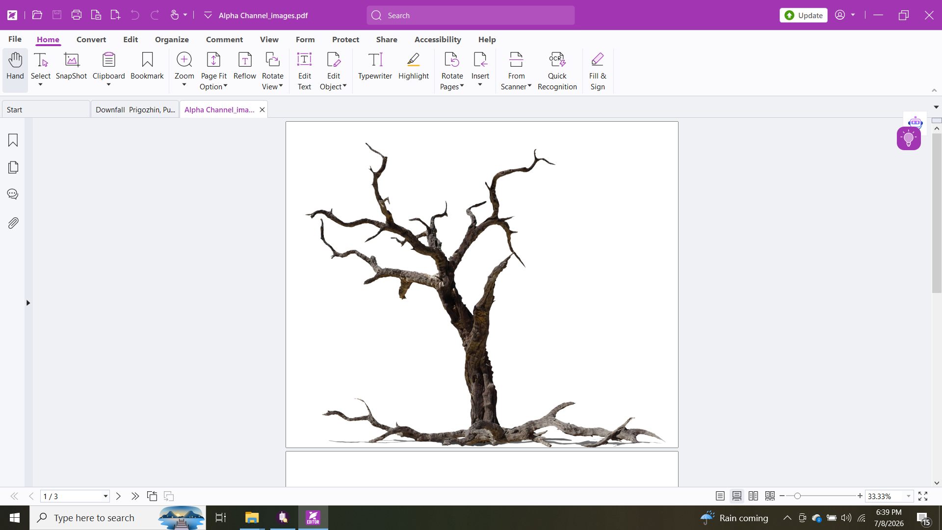 Alpha Image Output